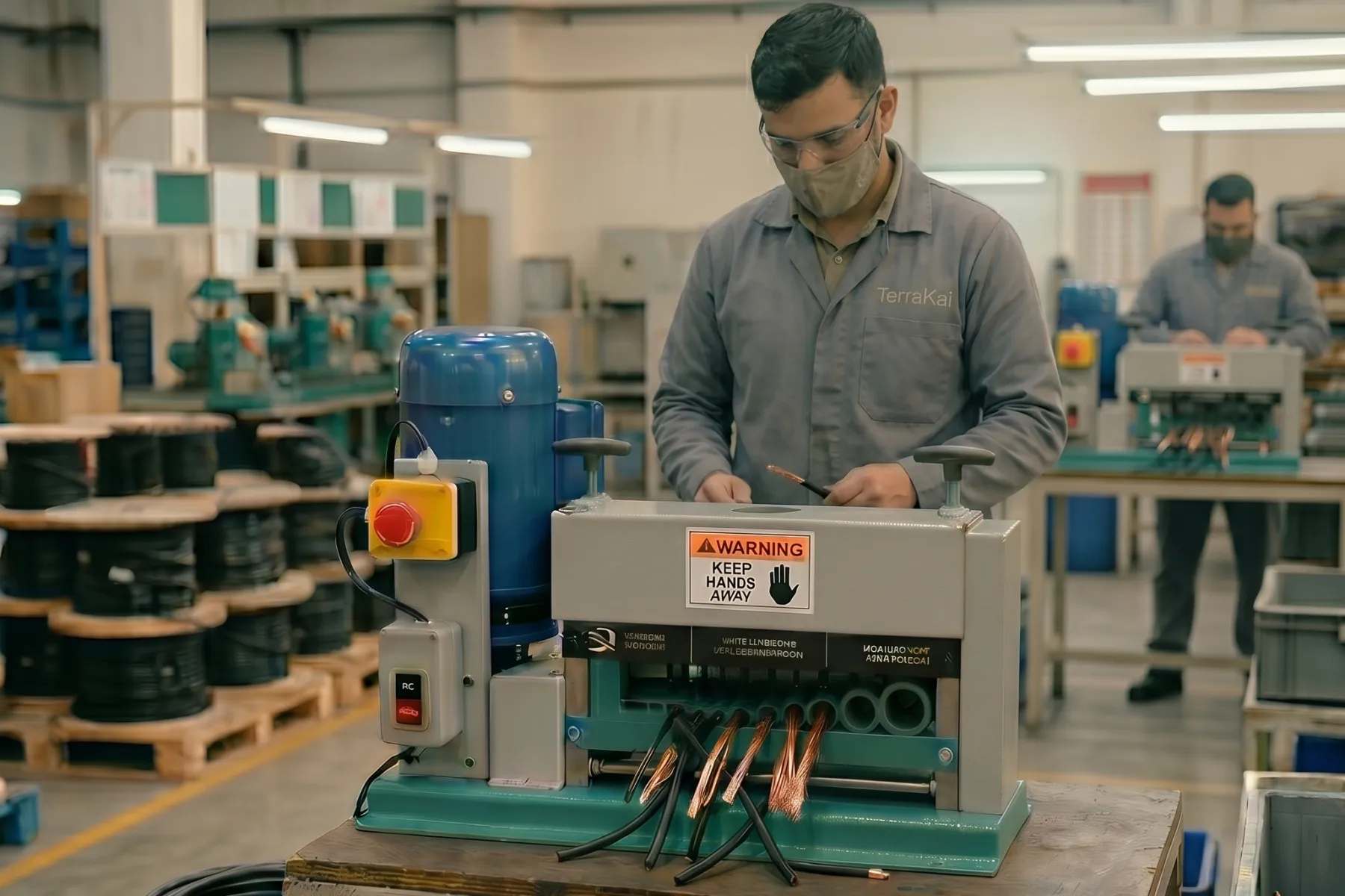 TerraKai operator at copper-recovery granulator