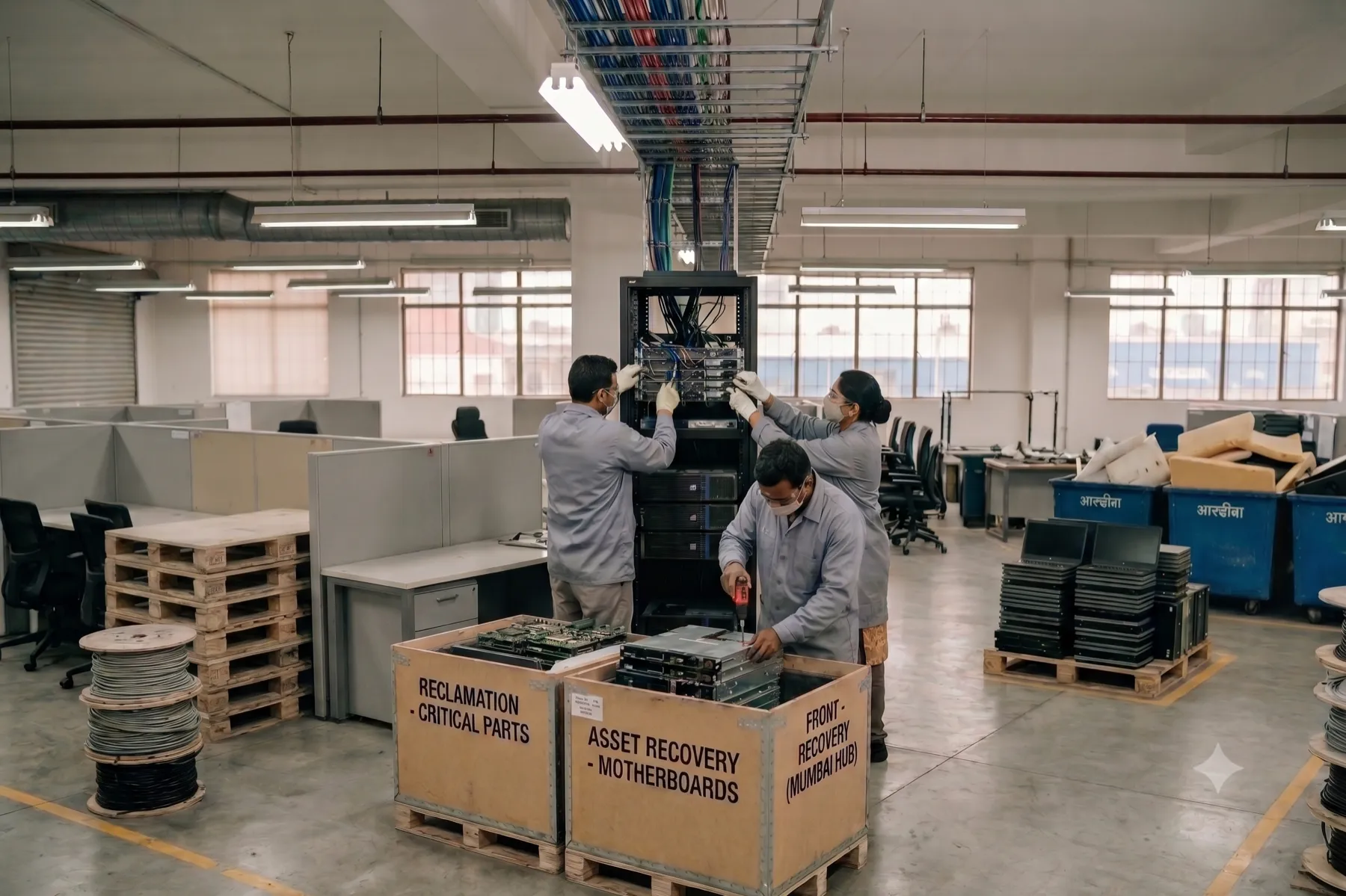 On-site decommissioning of server PCBs