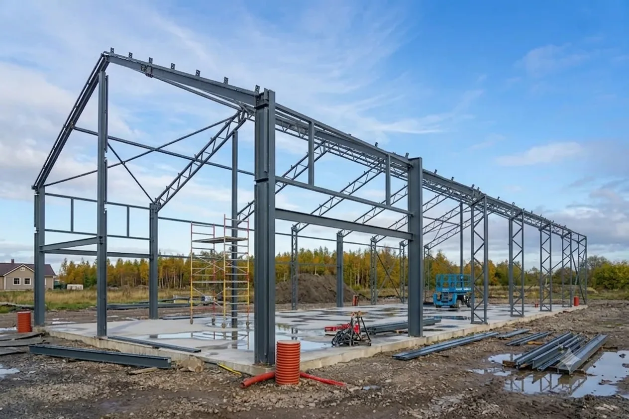 Palghar e-waste facility under construction — steel frame commissioning, Q1 2027 opening